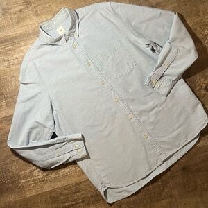H&M Men's Light Blue Oxford Shirt | Classic Button-Up | Size L